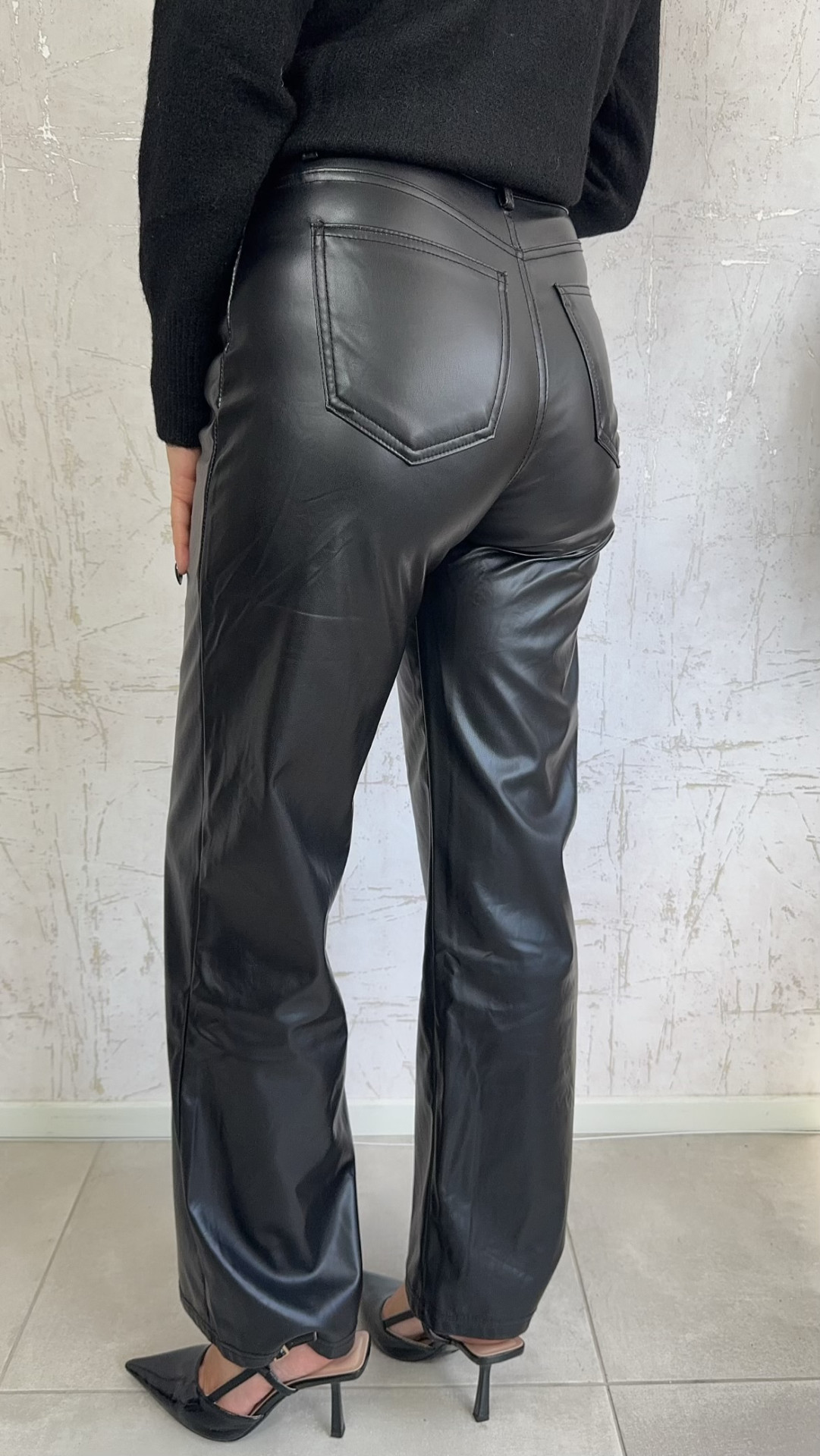 Δερματίνη παντελόνι-Μαυρο