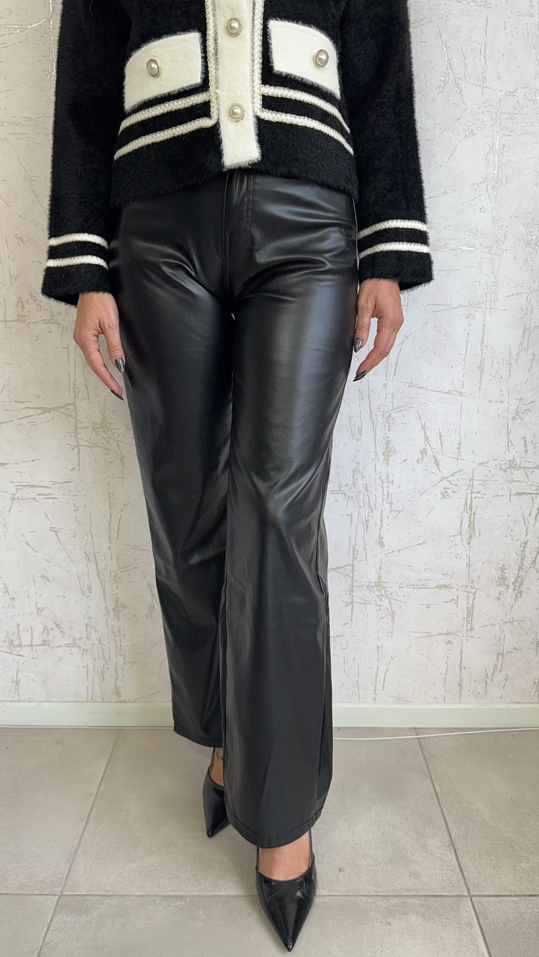 Δερματίνη παντελόνι-Μαυρο