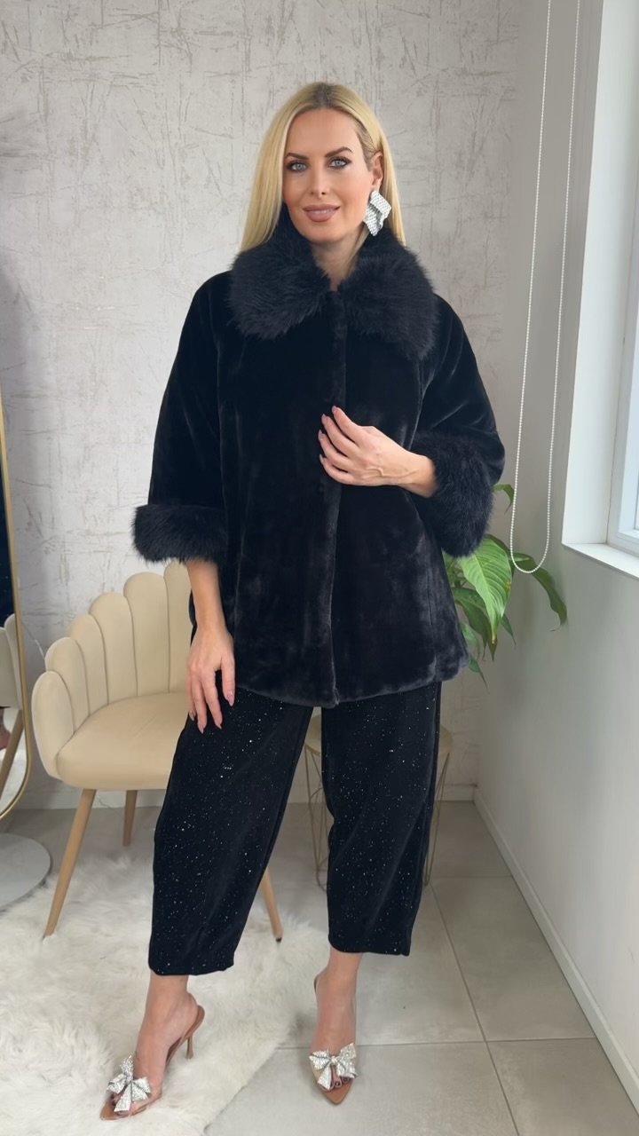 Hanover Faux Fur-Μαυρο