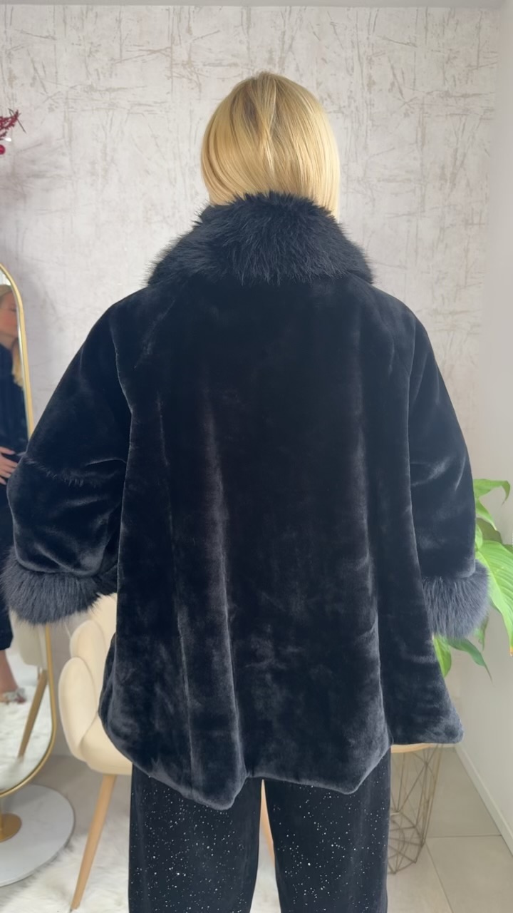 Hanover Faux Fur-Μαυρο