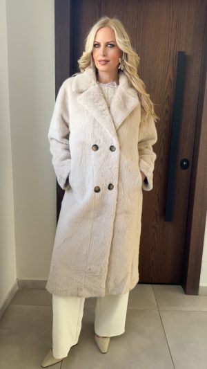 Οικολογική γούνα με μουτον απο μέσα- Εκρου