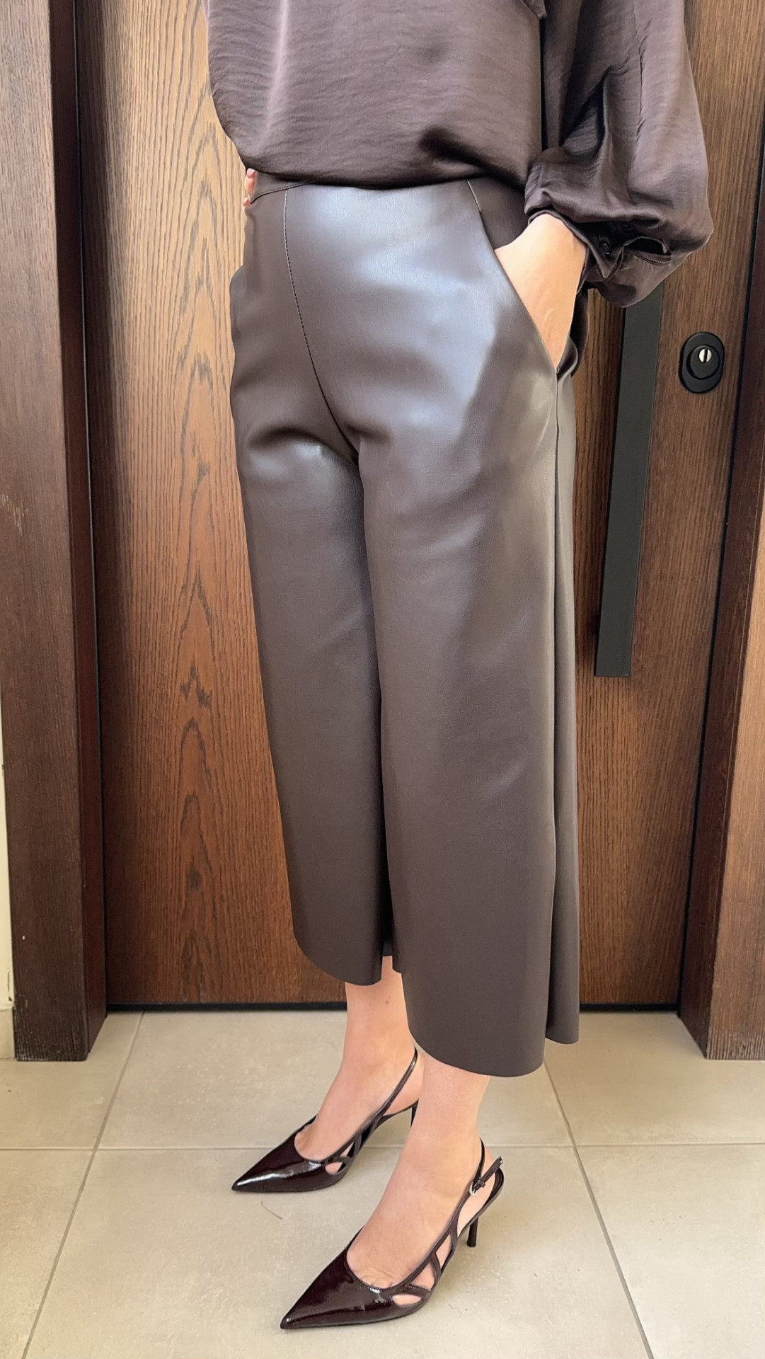 Δερματίνη ζιπ- Καφέ