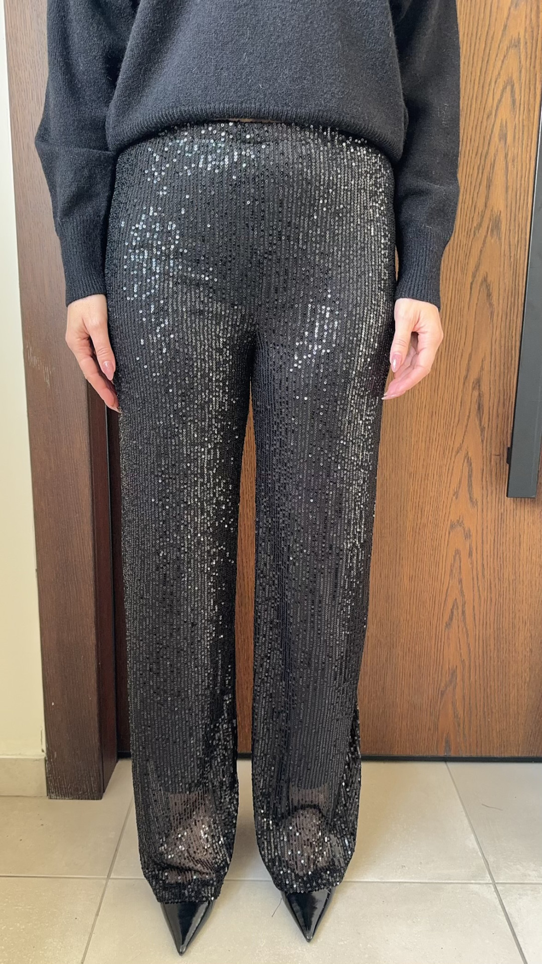 Παντελονα Παγιετα-Μαύρο