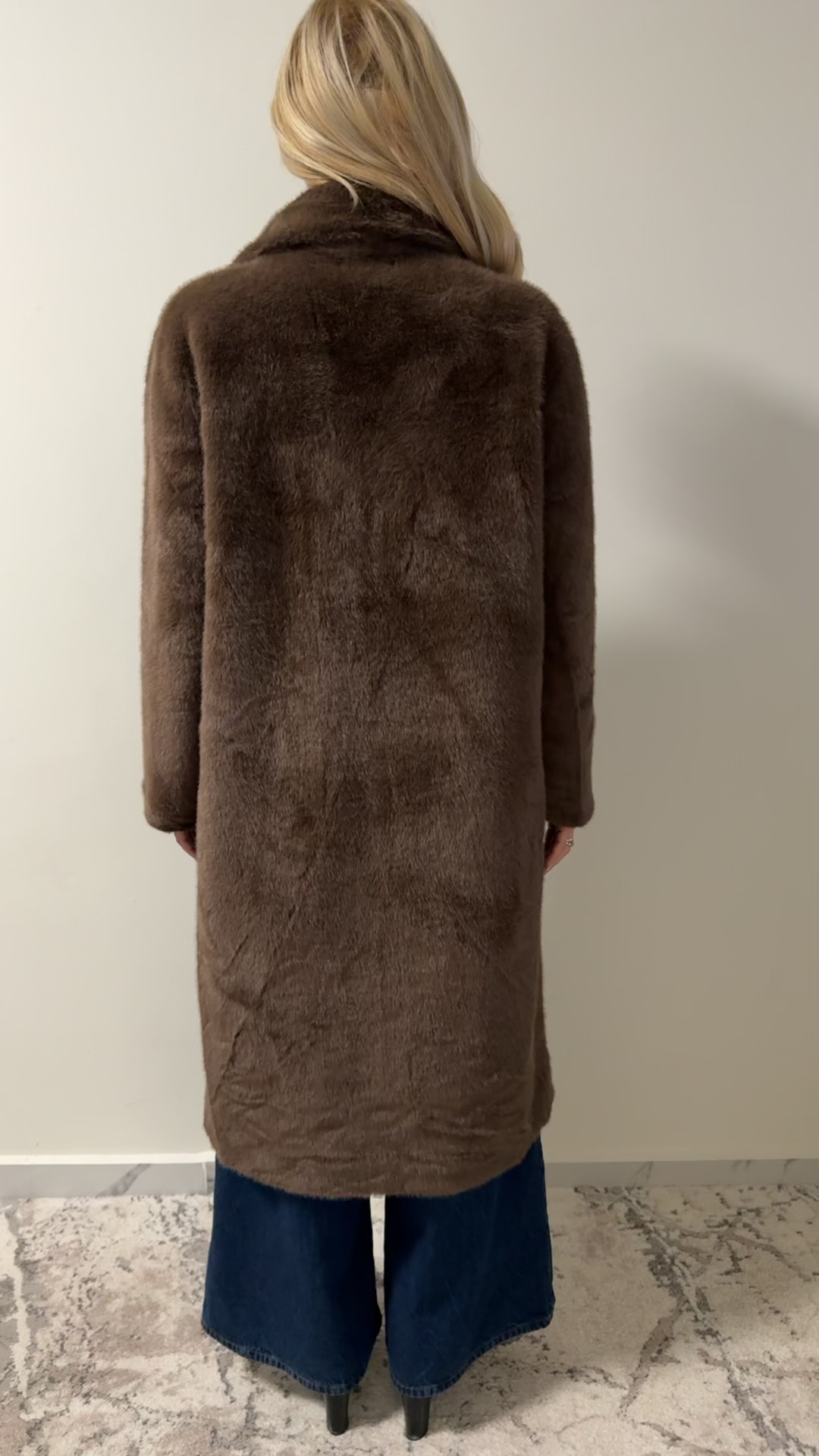 Οικολογική γούνα με μουτον απο μέσα- Καφε