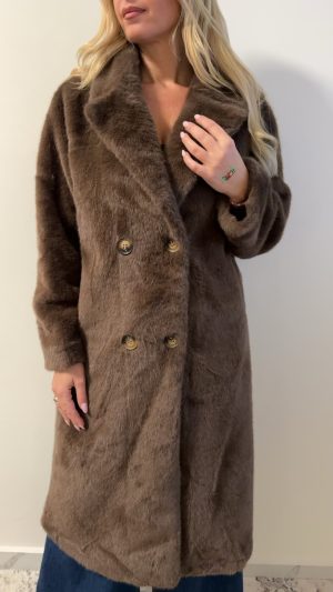 Οικολογική γούνα με μουτον απο μέσα- Καφε