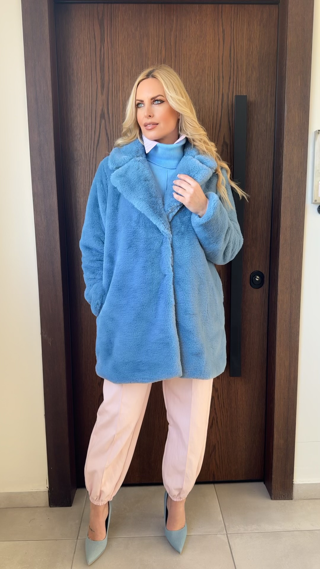 Οικολογική γούνα - Γαλαζιο