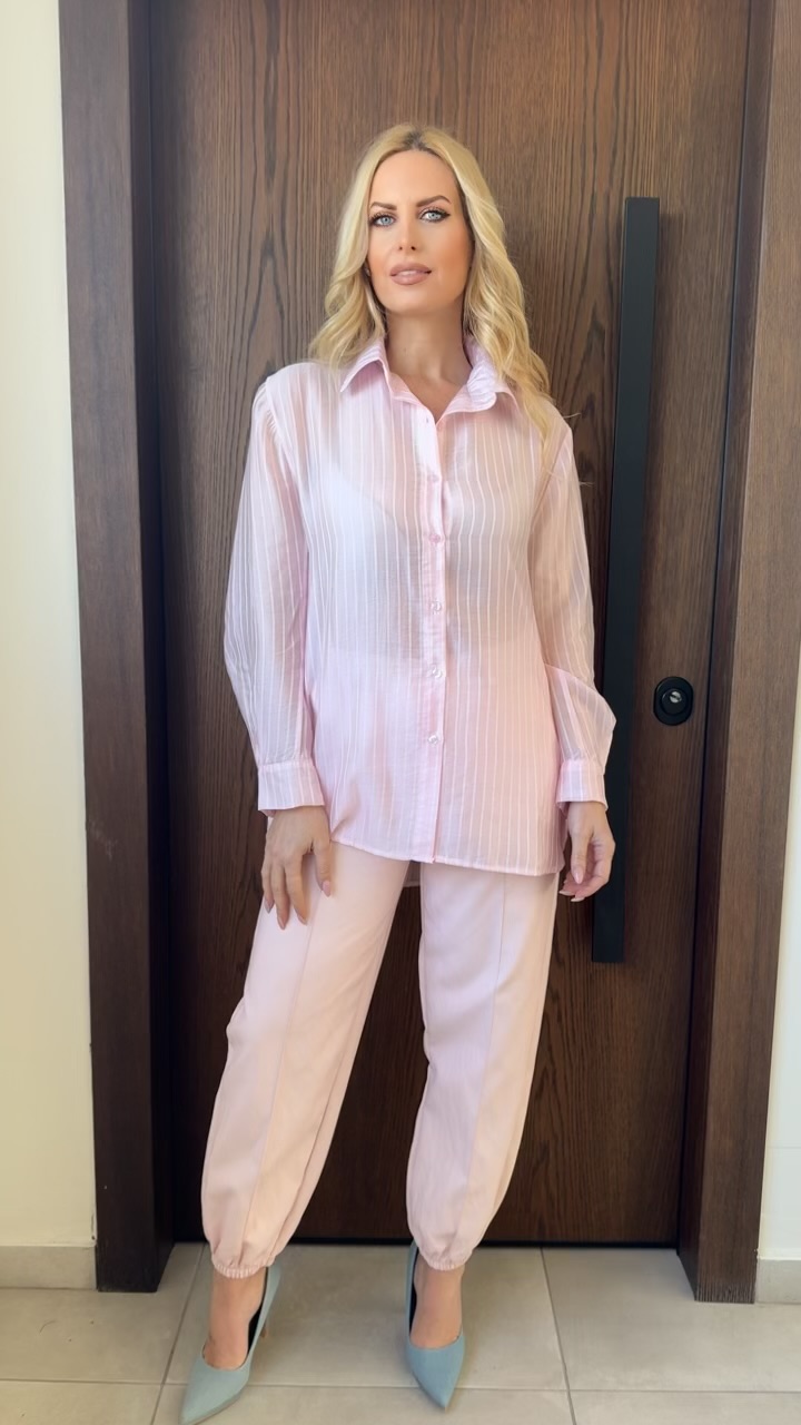 Πουκάμισο ριγέ- Ροζ