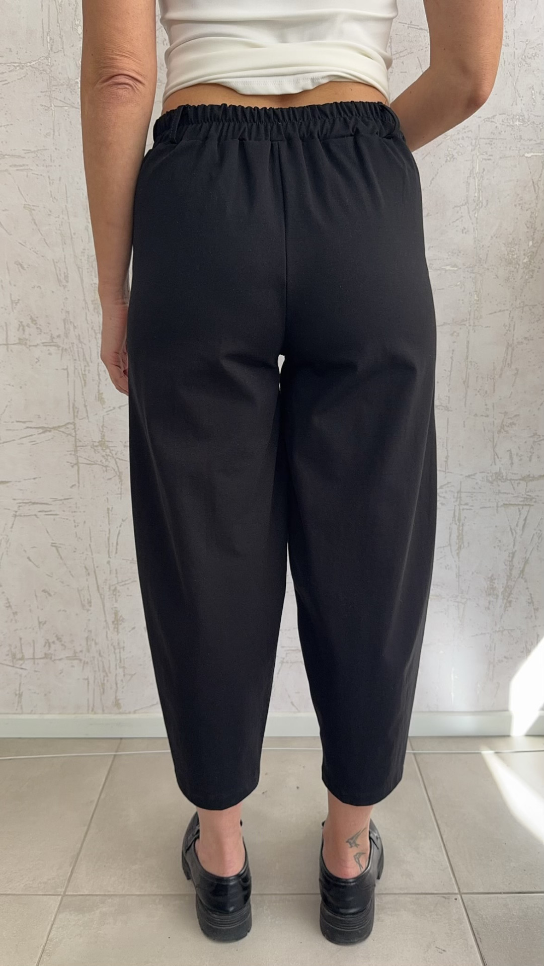 Βαμβακερό παντελόνι- Μαυρο