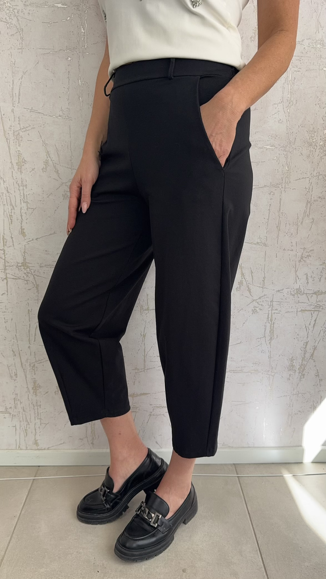 Βαμβακερό παντελόνι- Μαυρο