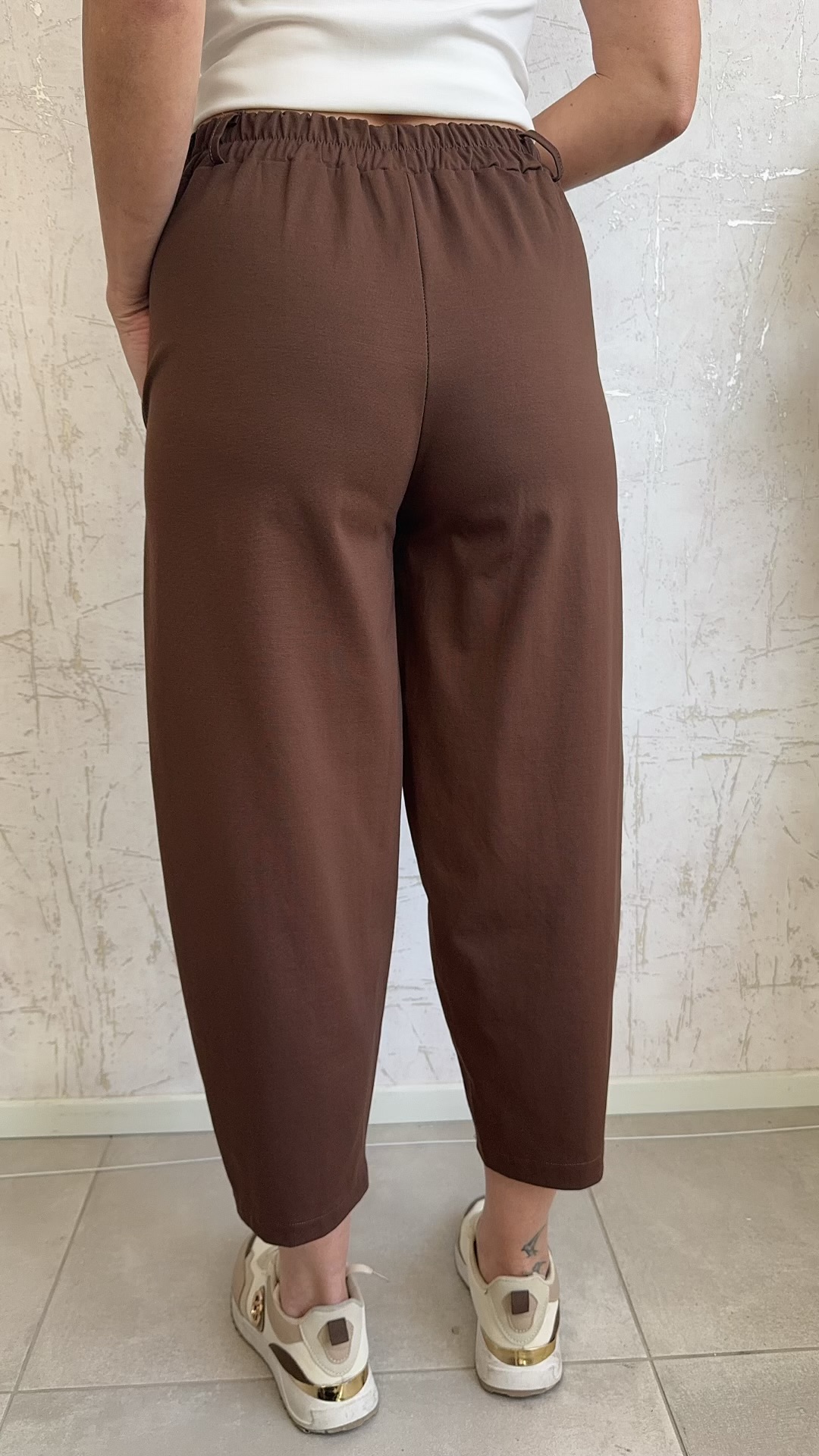 Βαμβακερό παντελόνι- Καφέ