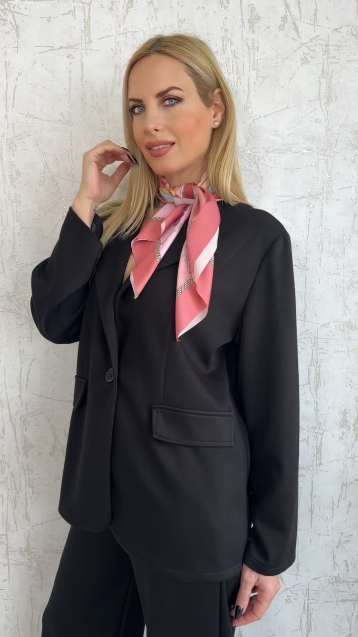 Σετ φόρμας με φουλάρι- Μαυρο