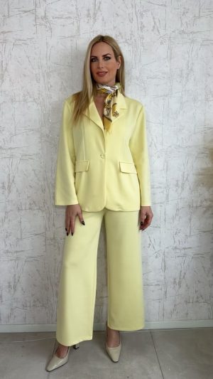 Σετ φόρμας με φουλάρι- Κίτρινο