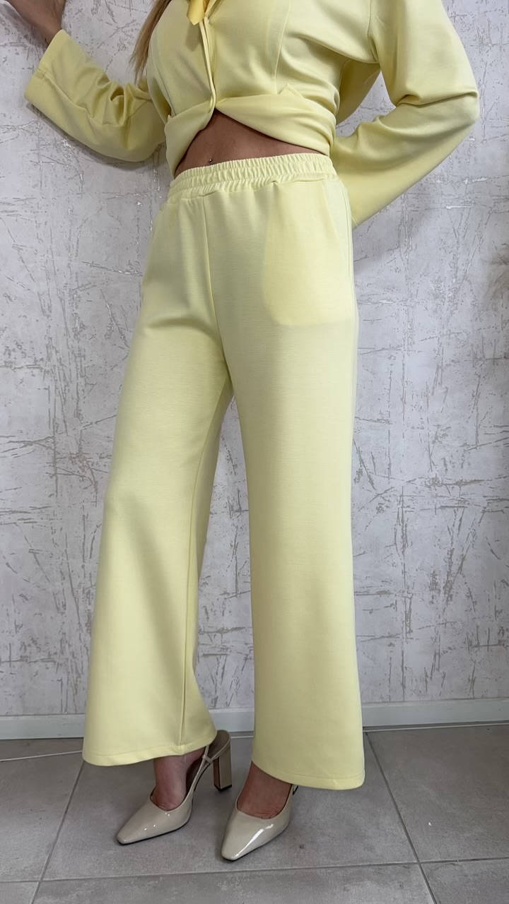 Σετ φόρμας με φουλάρι- Κίτρινο