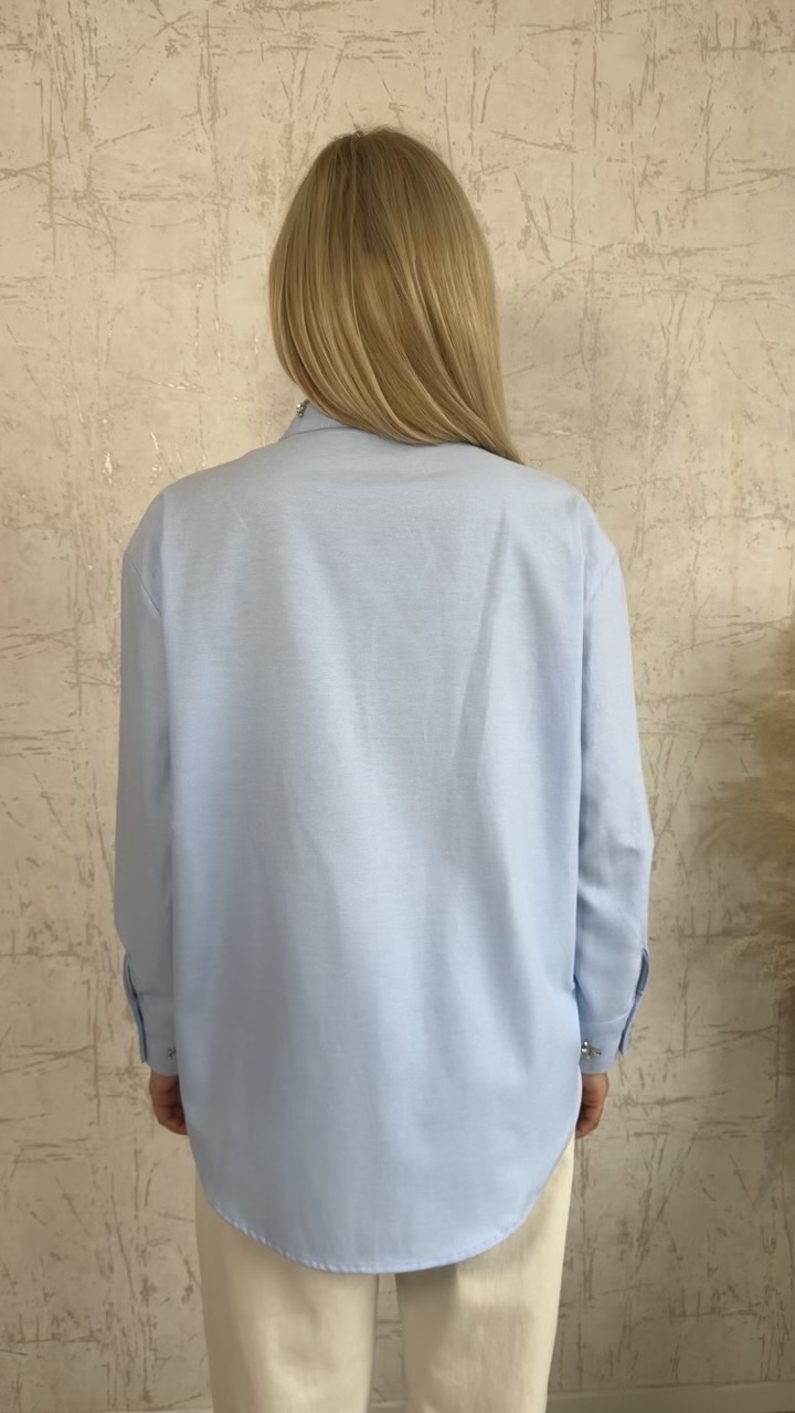 Γαλάζιο πουκάμισο με στρας