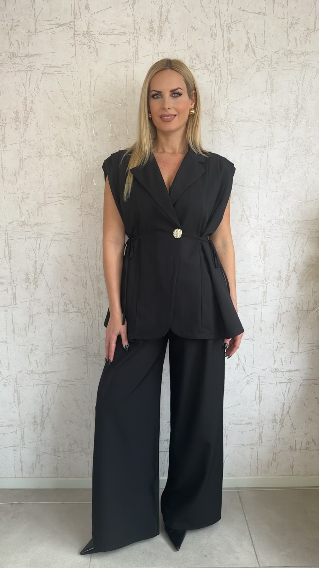 Σετ αμάνικο κοστούμι- Μαύρο