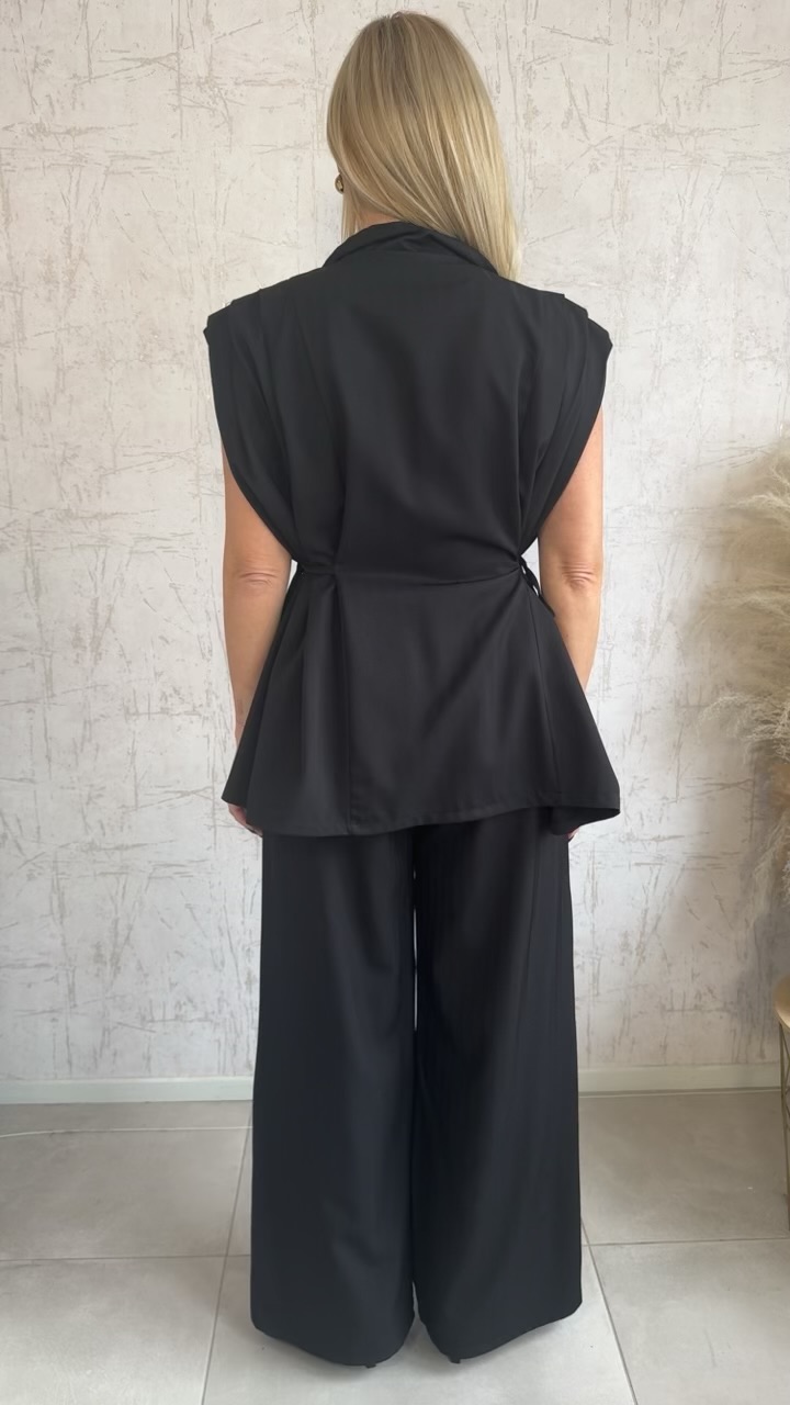 Σετ αμάνικο κοστούμι- Μαύρο