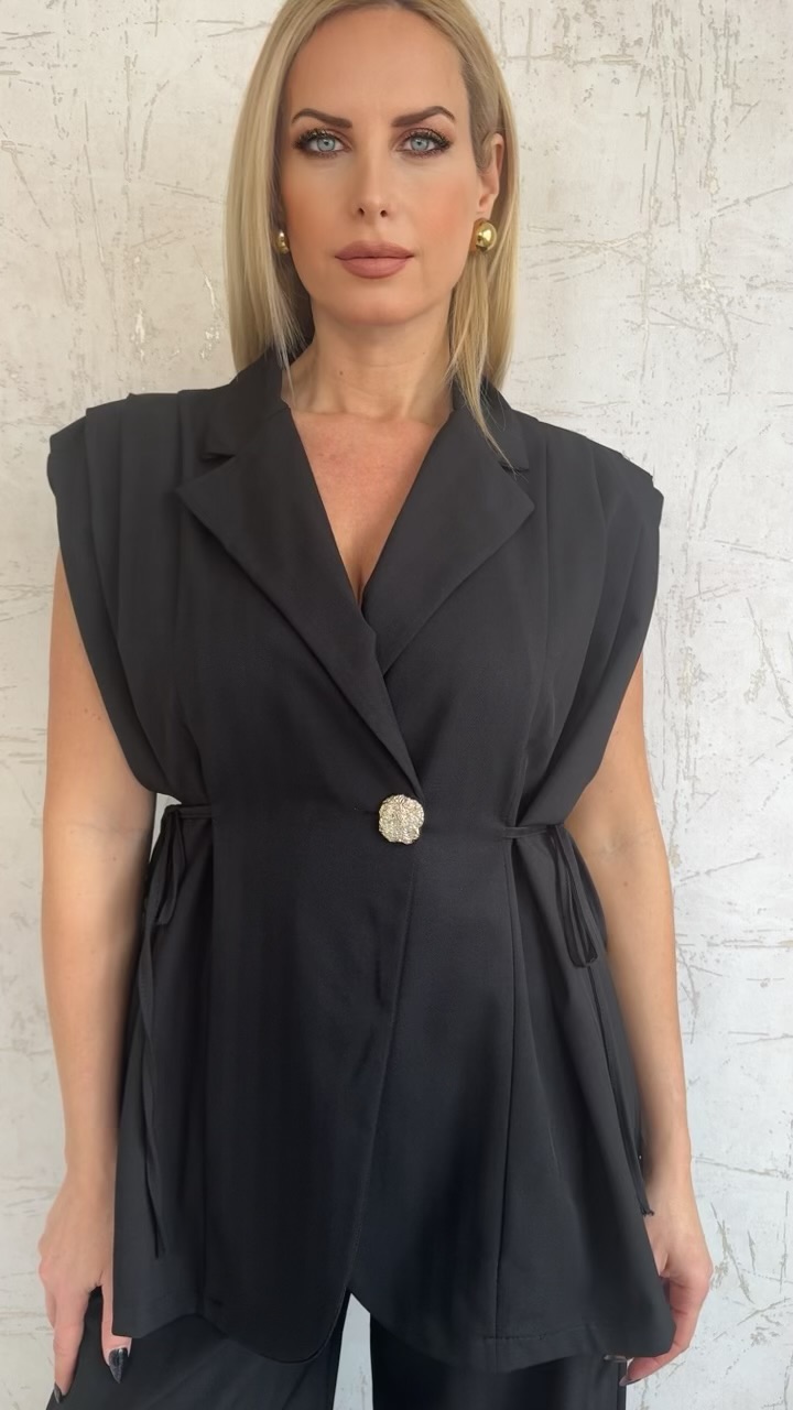 Σετ αμάνικο κοστούμι- Μαύρο