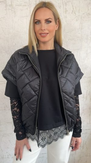 PUFFER JACKET-ΜΑΥΡΟ