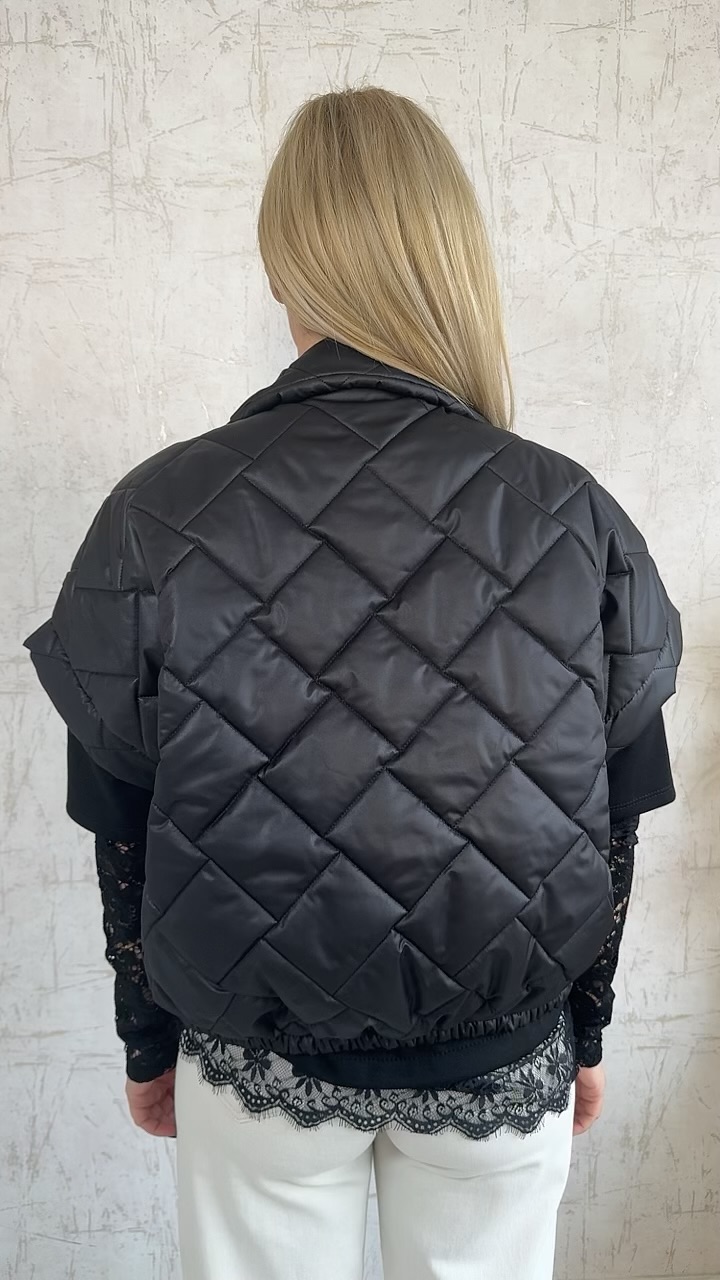 PUFFER JACKET-ΜΑΥΡΟ