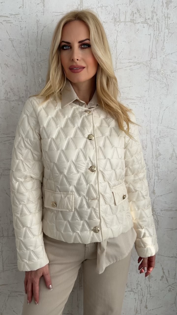 Καπιτονέ τζάκετ-Εκρου