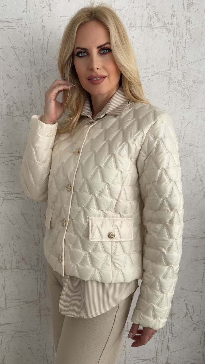 Καπιτονέ τζάκετ-Εκρου