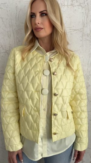 Καπιτονέ τζάκετ-Κιτρινο
