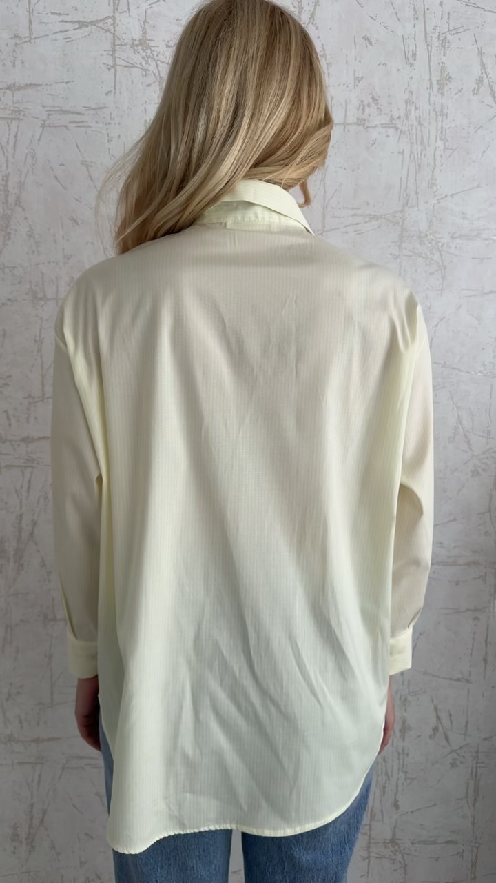 Ριγέ πουκάμισο με καρφίτσες-Κιτρινο