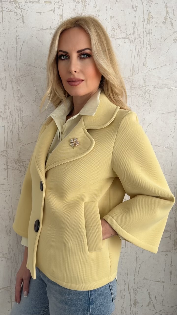 Πικε τζάκετ- Κίτρινο