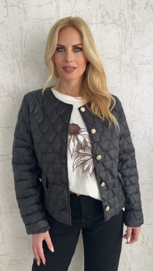 Καπιτονέ τζάκετ-Μαυρο