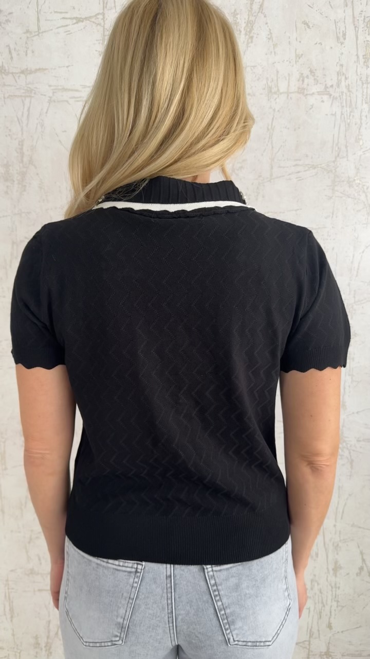 Chic Pearl Μπλούζα-Μαυρο