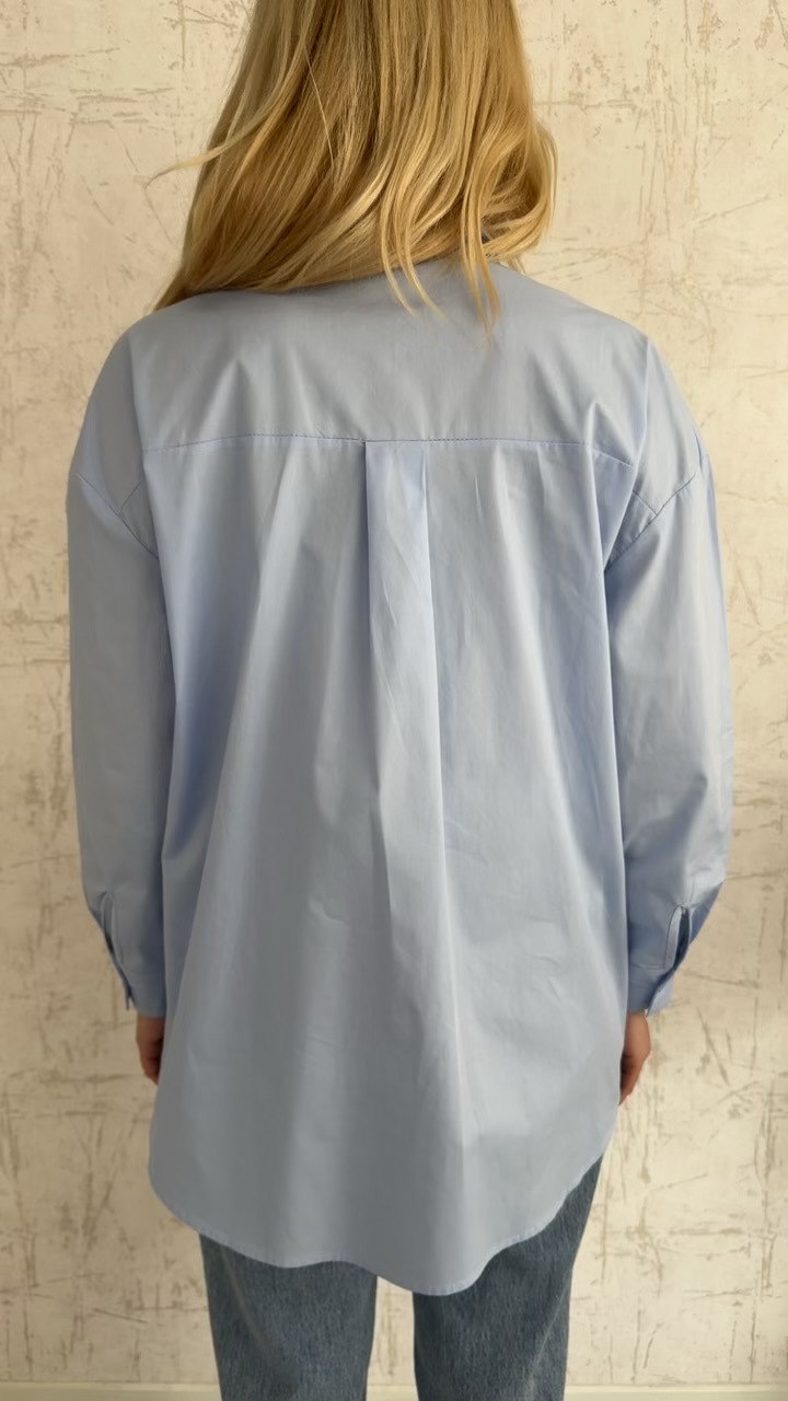 Πουκάμισο με στρας-Γαλαζιο