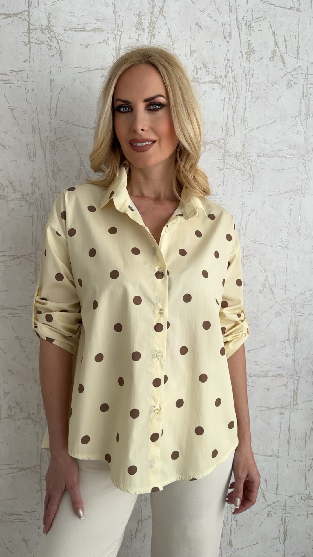 Πουκάμισο πουά- Κίτρινο