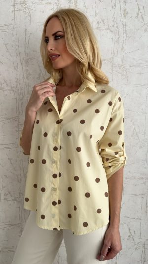 Πουκάμισο πουά- Κίτρινο