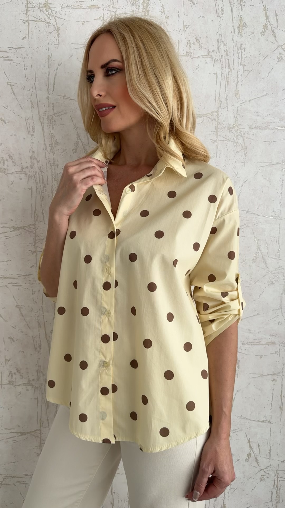 Πουκάμισο πουά- Κίτρινο