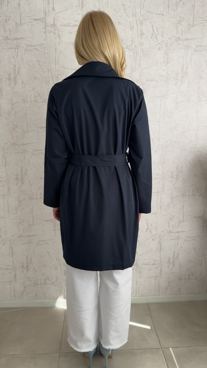 Υφασμάτινη καμπαρντίνα- Μπλε