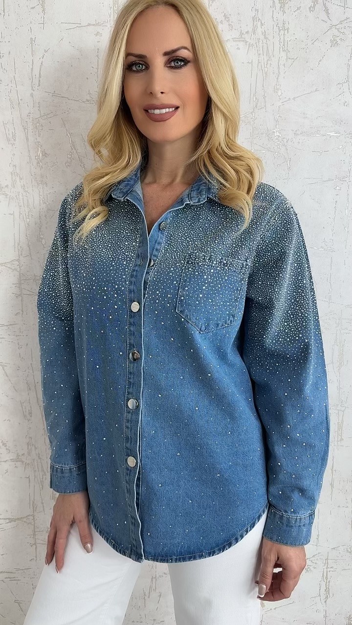 Τζιν τζάκετ με στρας