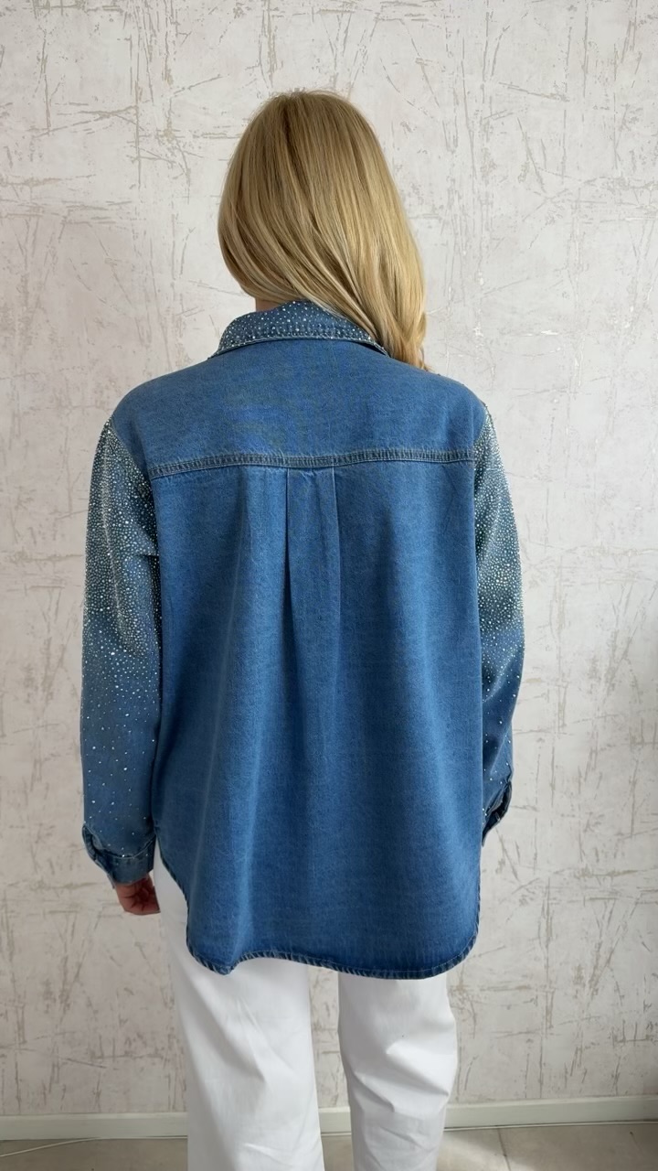 Τζιν τζάκετ με στρας