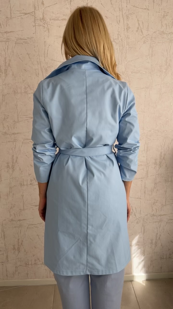 Υφασμάτινη καμπαρντίνα- Γαλαζιο