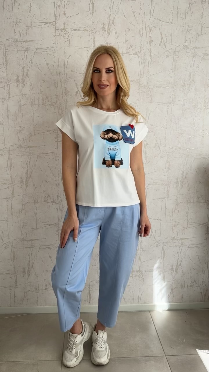 T-shirt βαμβακερό σκυλάκι