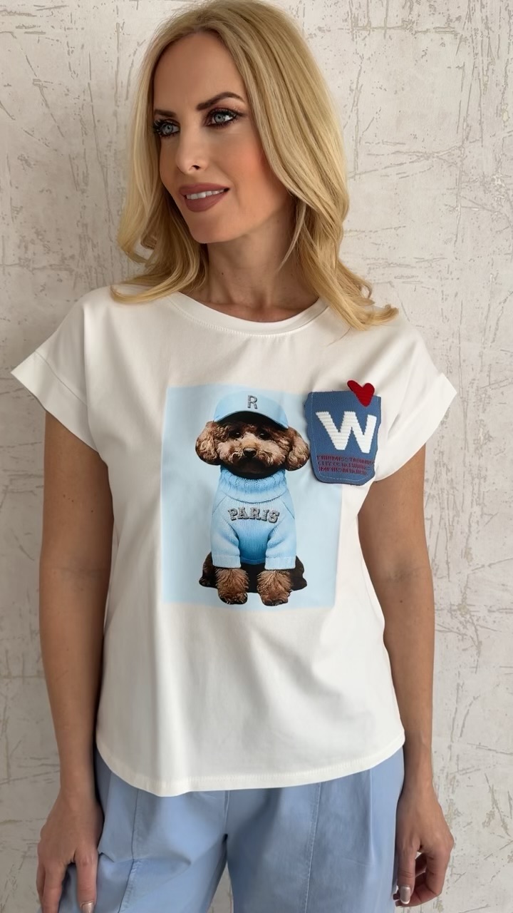 T-shirt βαμβακερό σκυλάκι