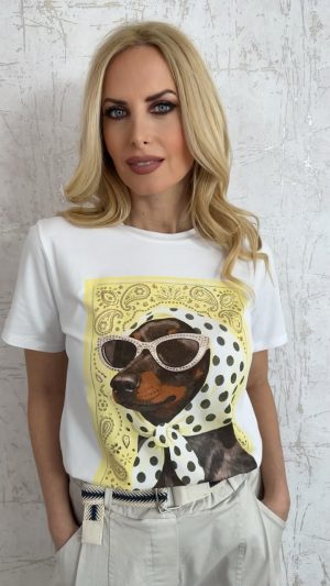 T-shirt με τύπωμα σκυλάκι