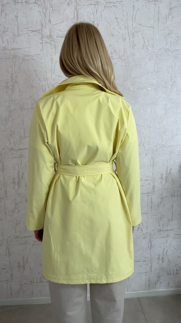 Υφασμάτινη καμπαρντίνα- Κίτρινο