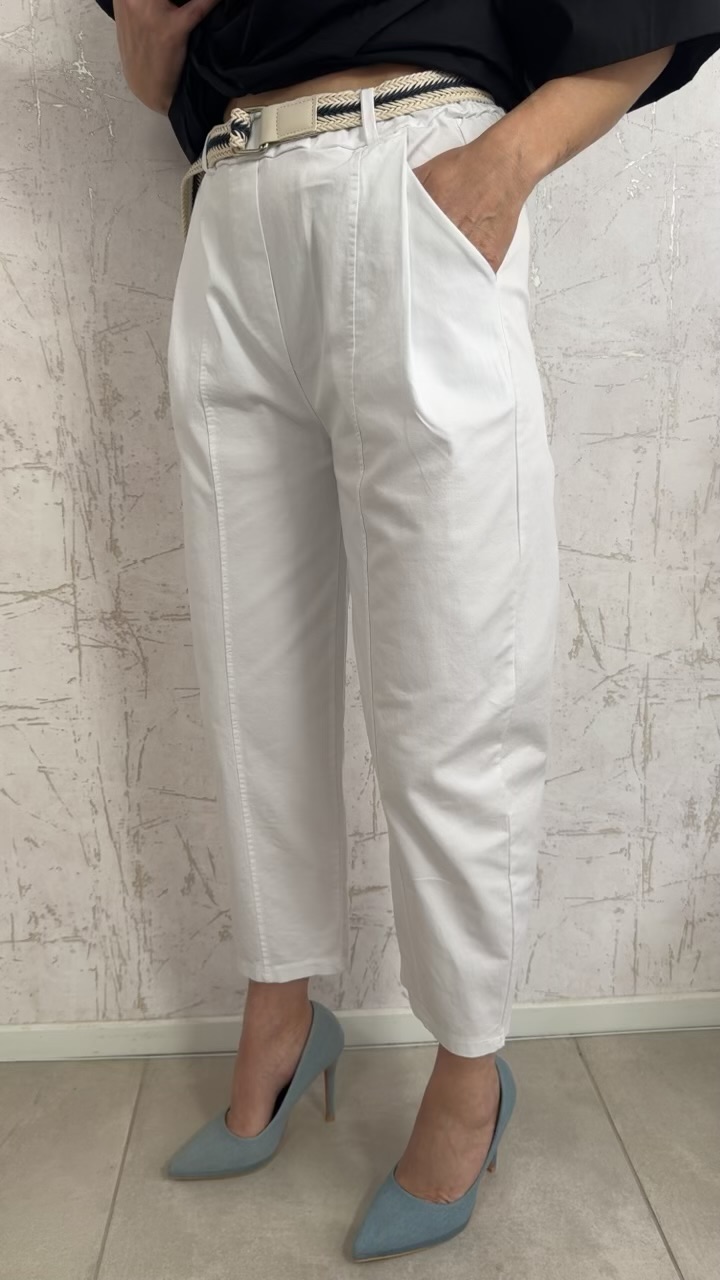 Baggy παντελόνι- Ασπρο