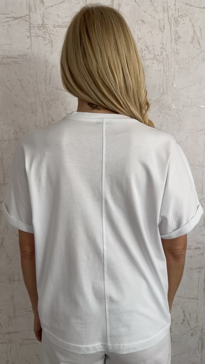 Μπλούζα με στρας -Ασπρο