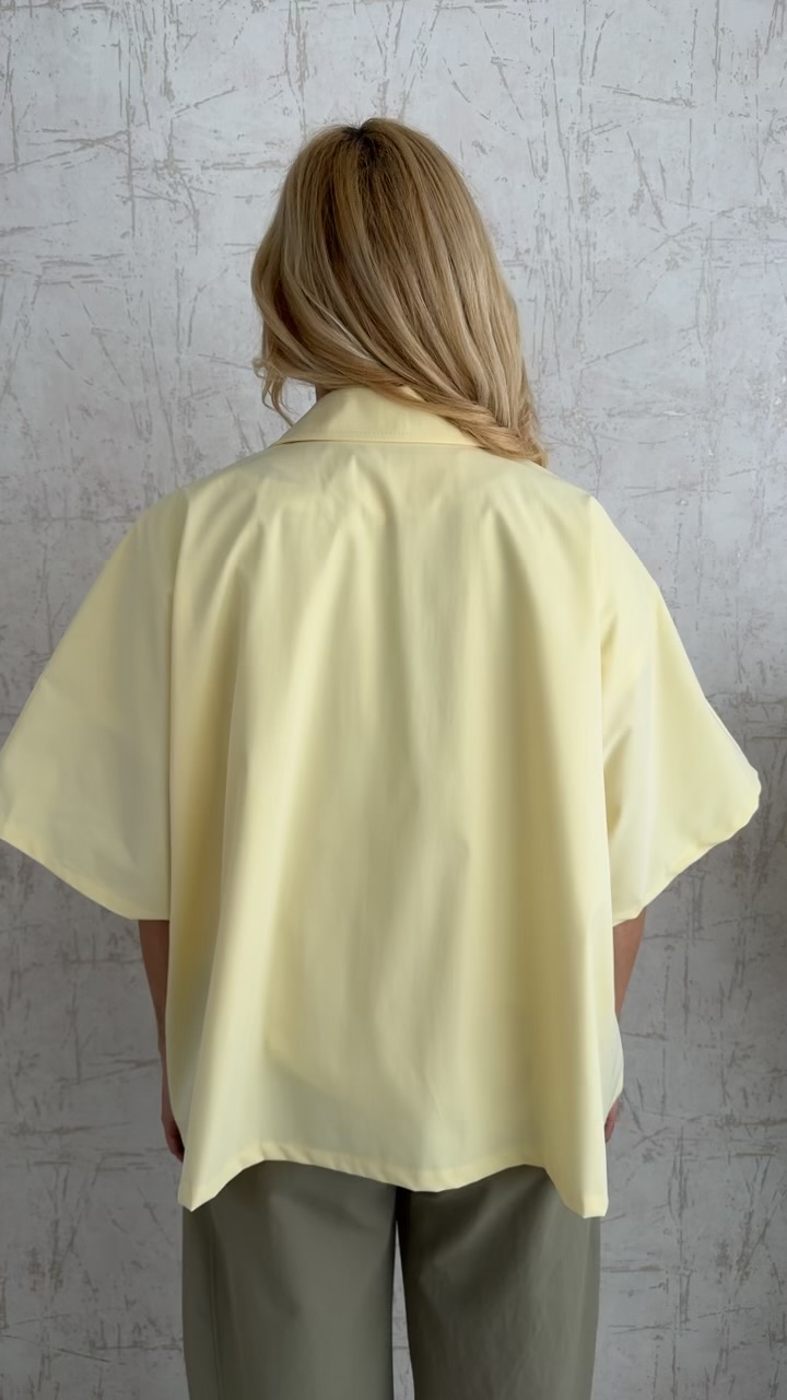 Κοντή καπαρτινα με 3/4 μανίκι- Κίτρινο