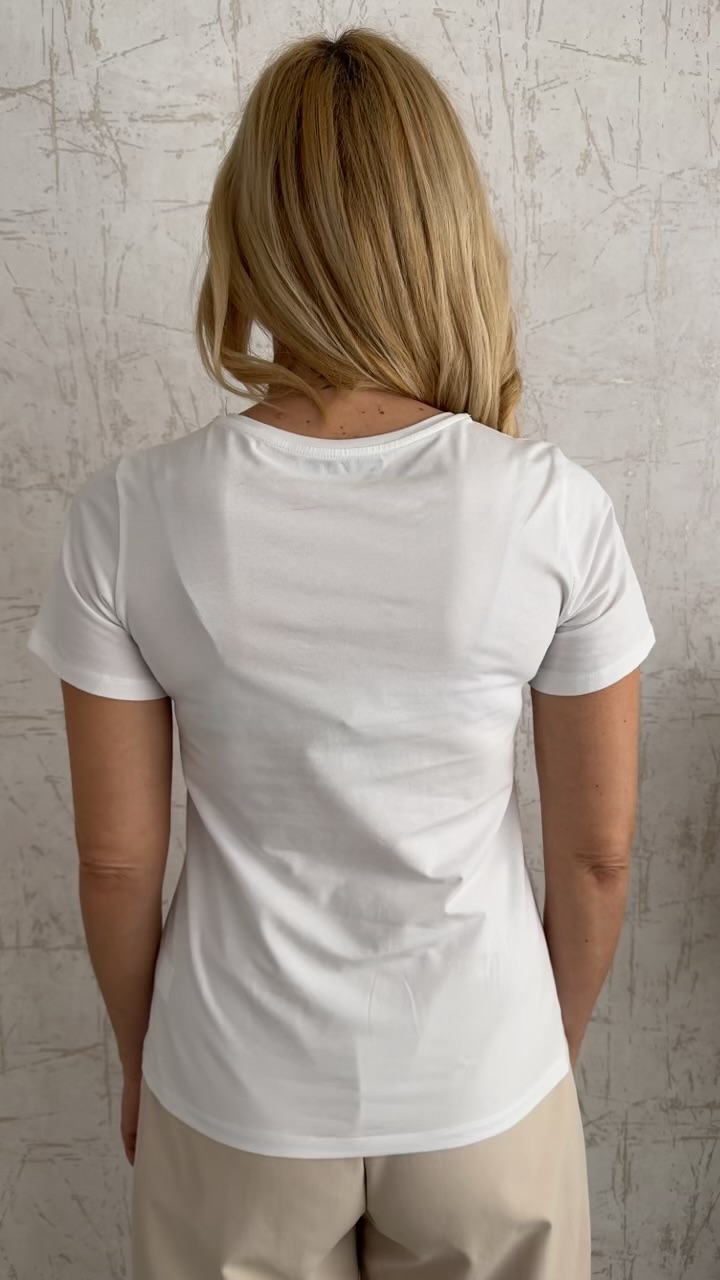 T-shirt με τύπωμα- Άσπρο