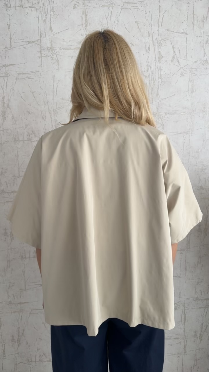 Κοντή καπαρτινα με 3/4 μανίκι- Μπεζ