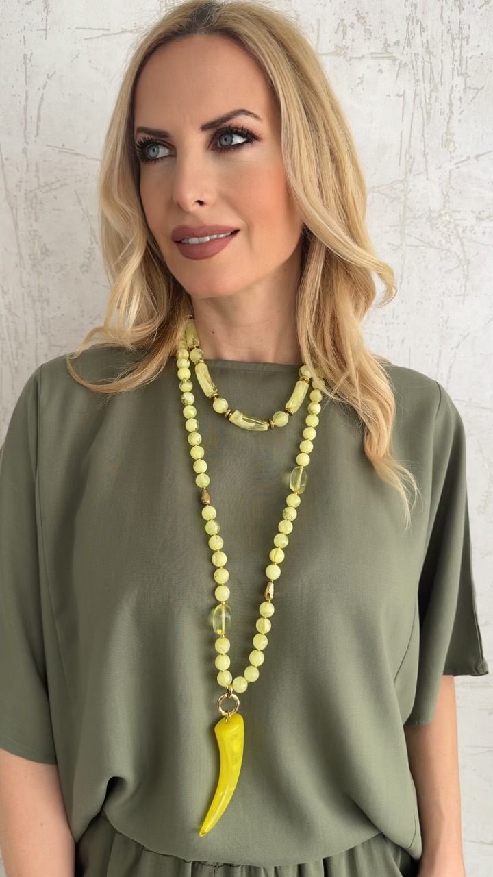 Κοντο κολιέ- Κίτρινο