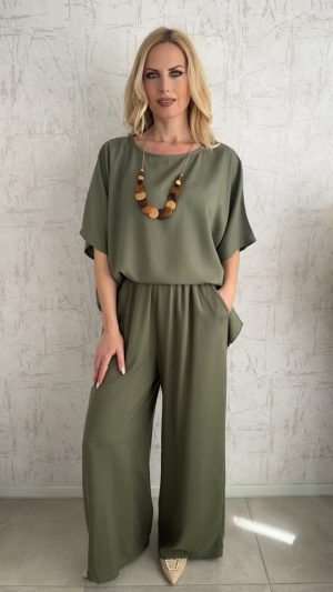 Oversized twin set- Χακί