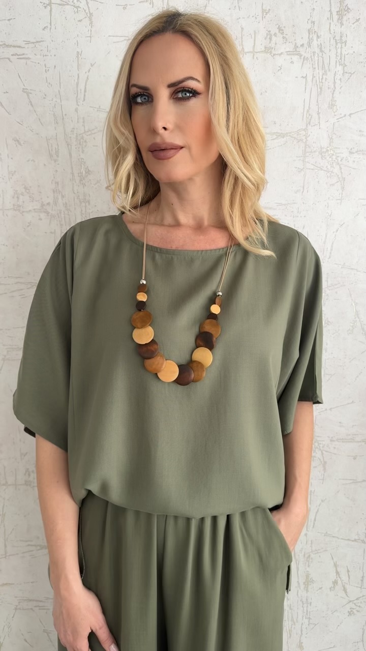 Oversized twin set- Χακί